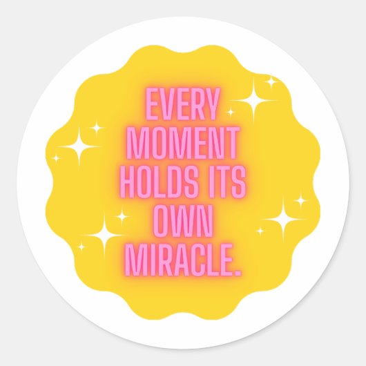 Aesthetic Sparkle Quote Sticker (Vorderseite)