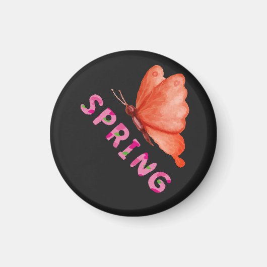  Aesthetic Spring Butterfly Minimalist Graphic Magnet (Vorne)