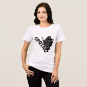  Aesthetic Spring Butterfly Minimalist Graphic Tri-Blend Shirt (Vorderseite voll)