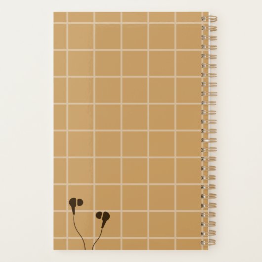 Aesthetic Study Vibes Journal Planer (Rückseite)