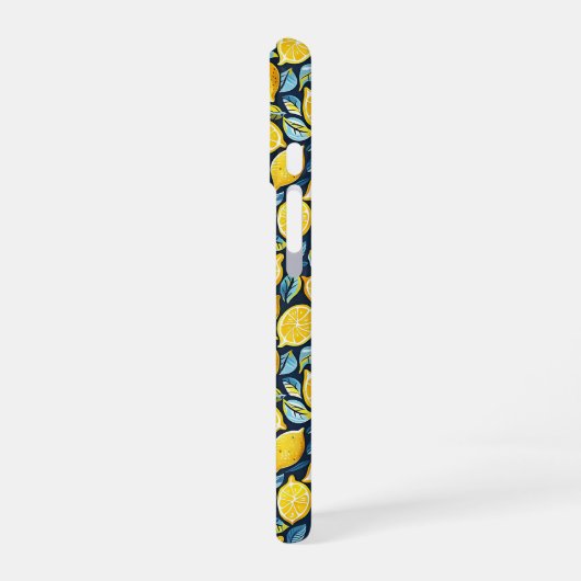 Aesthetic Summer Lemon Pattern iPhone Case 16 Hülle (Linke Seite)