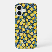 Aesthetic Summer Lemon Pattern iPhone Case 16 Hülle (Rückseite)