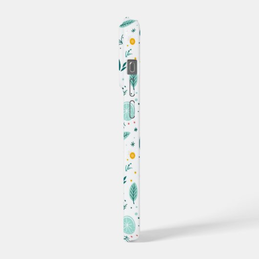 Aesthetic Summer Lemon Pattern iPhone Case Hülle (Linke Seite)
