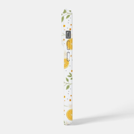 Aesthetic Summer Lemon Pattern iPhone Case Hülle (Linke Seite)