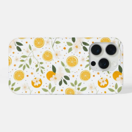 Aesthetic Summer Lemon Pattern iPhone Case Hülle (Rückseite (Horizontal))