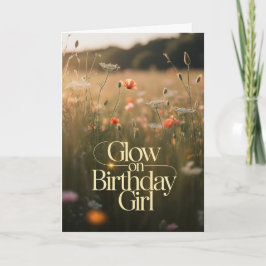 Aesthetic Sun Drenched Golden Hour Botanical Karte