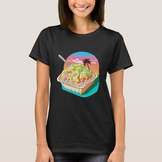 Aesthetic Synthwave Fried Rice with 80s Aesthetic T-Shirt (Vorderseite)