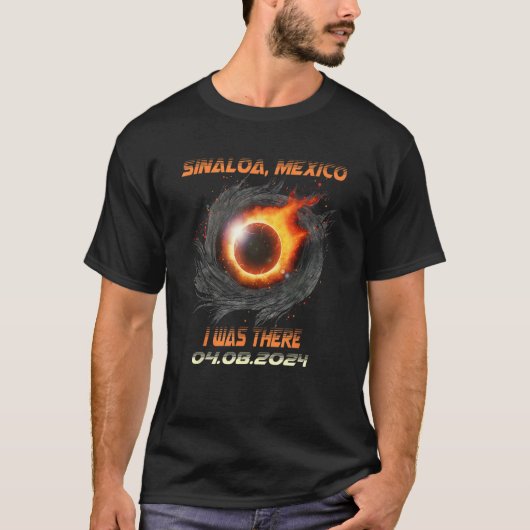 Aesthetic Total Solar Eclipse 2024 Sinaloa Mexico T-Shirt (Vorderseite)