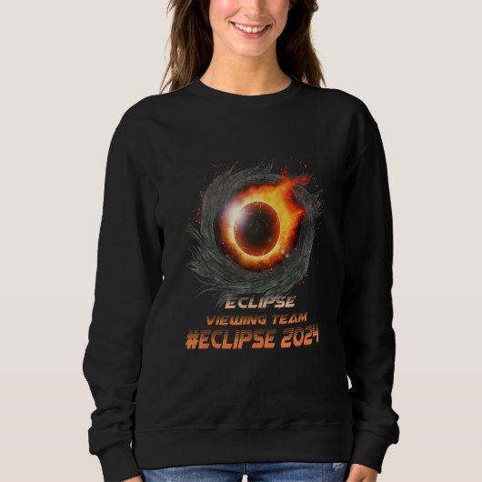 Aesthetic Total Solar Eclipse Viewing Team 2024 Sweatshirt (Vorderseite)