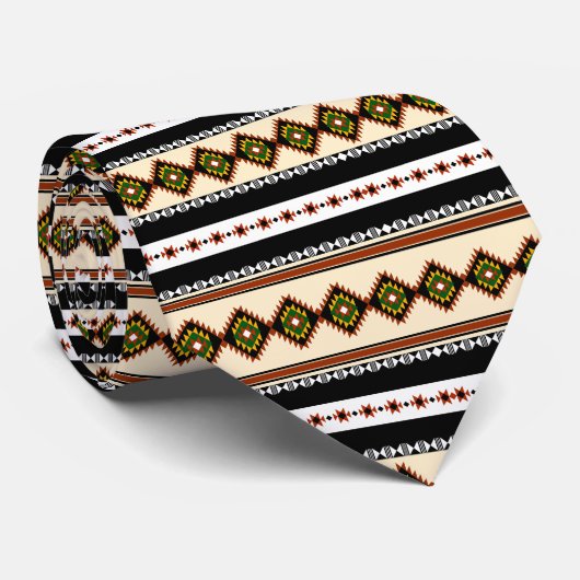 Aesthetic Tribal Pattern Krawatte (Gerollt)