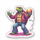 Aesthetic Turtle Disco T - Shirt Aufkleber (Vorderseite)