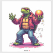 Aesthetic Turtle Disco T - Shirt Aufkleber (Blatt)