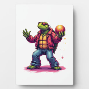 Aesthetic Turtle Disco T - Shirt Fotoplatte