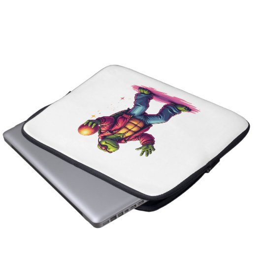 Aesthetic Turtle Disco T - Shirt Laptopschutzhülle (Vorne Knopf)