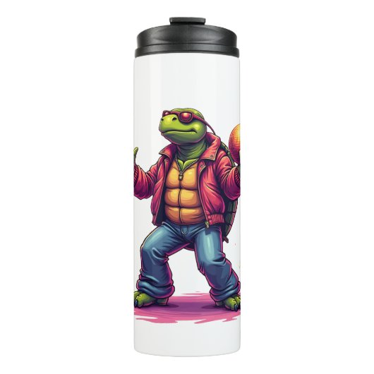 Aesthetic Turtle Disco T - Shirt Thermosbecher (Vorderseite)
