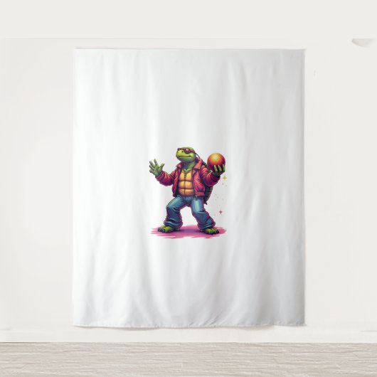 Aesthetic Turtle Disco T - Shirt Wandteppich (Vorderseite)