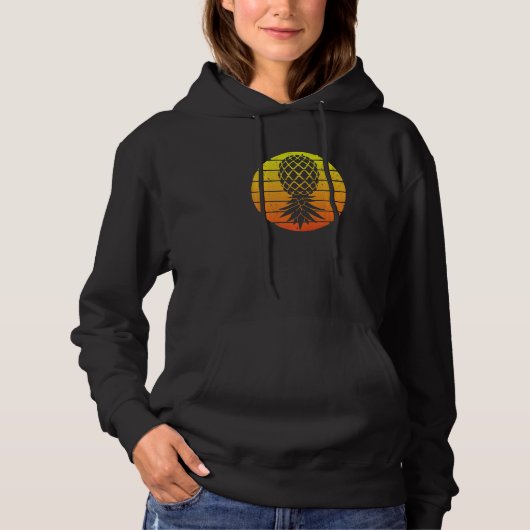 Aesthetic Upside Down Pineapple Swinging Swinger Hoodie (Vorderseite)