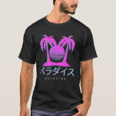 Aesthetic Vaporwave Otaku Japanese Paradise Sunset T-Shirt (Vorderseite)