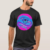 Aesthetic Vaporwave Snake Scary Mamba Python Serpe T-Shirt (Vorderseite)