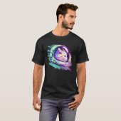 Aesthetic Vaporwave Space Cat 80s 90s Astronaut 1 T-Shirt (Vorne ganz)