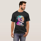 Aesthetic Vaporwave Space Cat 80s 90s Astronaut 1 T-Shirt (Vorne ganz)