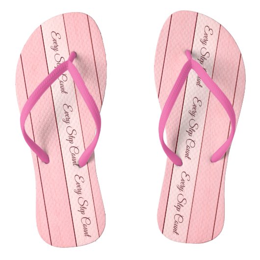 Aesthetic Vertical Wood Pattern Pink Colour Badesandalen (Fußbett)