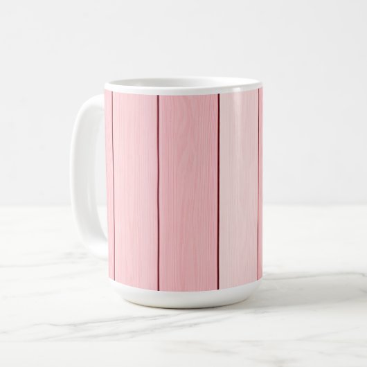 Aesthetic Vertical Wood Pattern Pink Colour  Kaffeetasse (Vorderseite Links)