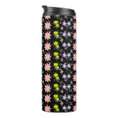 Aesthetic Wildflower Botanical Pattern Thermal Tum Thermosbecher (Nach rechts gedreht)