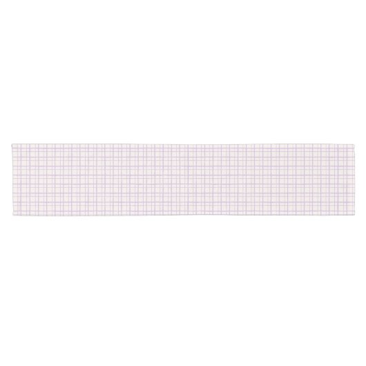 Aesthetic Wobbly Grid Pattern Dusty Lilac Kurzer Tischläufer (Horizontal)
