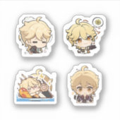 Aether Genshin Impact 4er Stickerbogen Extra P Aufkleber (Vorderseite)