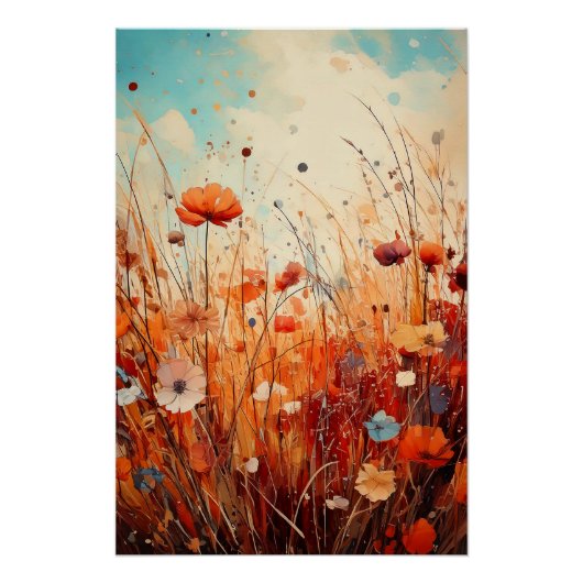 Aetheria - Herbstwiese im Sonnenlicht - Download Poster (Vorderseite)