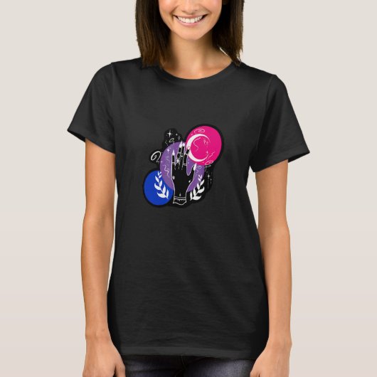Aeticon Bisexual Hexerei Hand Lgbtqia+ Prix T-Shirt (Vorderseite)
