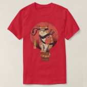 AETICON Japanischer Stil Samurai Cat T-Shirt (Design vorne)
