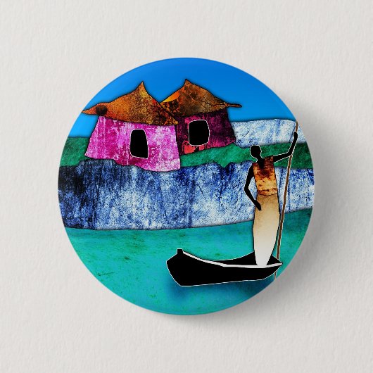 af076 Afrika retro Vintage Artgeschenke Button (Vorderseite)