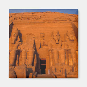 AF, Ägypten, Abu Simbel. Fassade bei Sonnenunterg Magnet