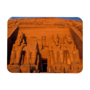 AF, Ägypten, Abu Simbel. Fassade bei Sonnenunterg Magnet