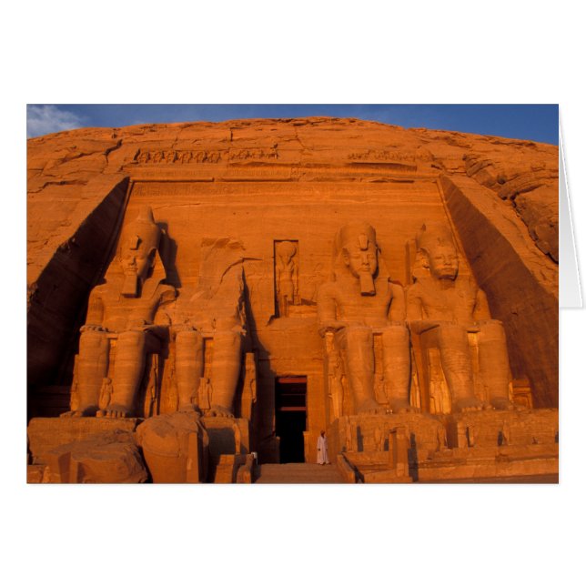 AF, Ägypten, Abu Simbel. Fassade bei Sonnenunterga (Vorderseite (Horizontal))