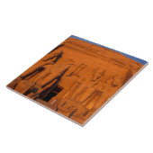 AF, Ägypten, Abu Simbel. Fassade bei Sonnenunterga Fliese (Seite)