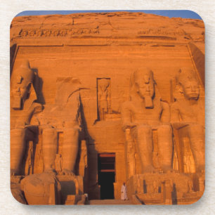 AF, Ägypten, Abu Simbel. Fassade bei Sonnenunterga Getränkeuntersetzer