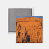 AF, Ägypten, Abu Simbel. Fassade bei Sonnenunterga Magnet (Vorderseite/Rückseite)