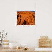 AF, Ägypten, Abu Simbel. Fassade bei Sonnenunterga Poster (Küche)