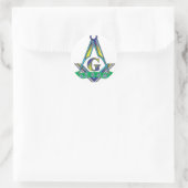 AF & AM RUNDER AUFKLEBER (Tasche)