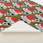 AF Cooles Skelett in Weihnachtsmannmütze Sherpadecke