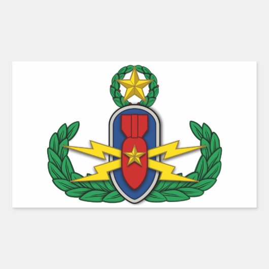 AF EOD Master 3D Rechteckiger Aufkleber (Vorderseite)