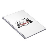 Af Skeleton Hands Heart Classic Notizblock (Rechte Seite)