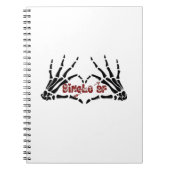 Af Skeleton Hands Heart Classic Notizblock (Vorderseite)