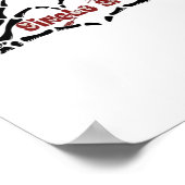 Af Skeleton Hands Heart Classic Poster (Ecke)