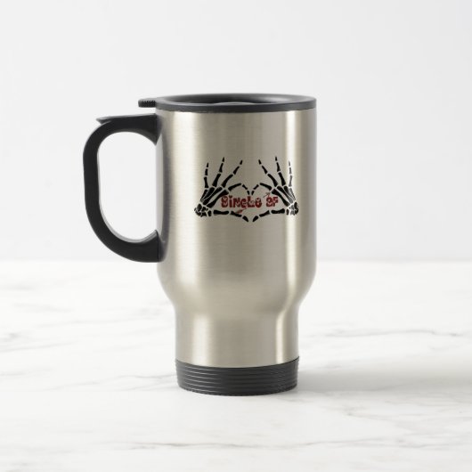 Af Skeleton Hands Heart Classic Reisebecher (Links)