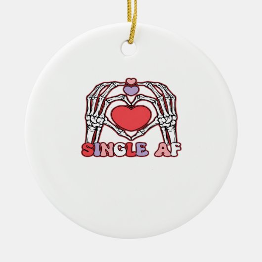 Af Skeleton Hands Valentinstag Classic Keramik Ornament (Vorne)
