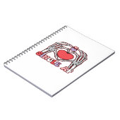 Af Skeleton Hands Valentinstag Classic Notizblock (Linke Seite)